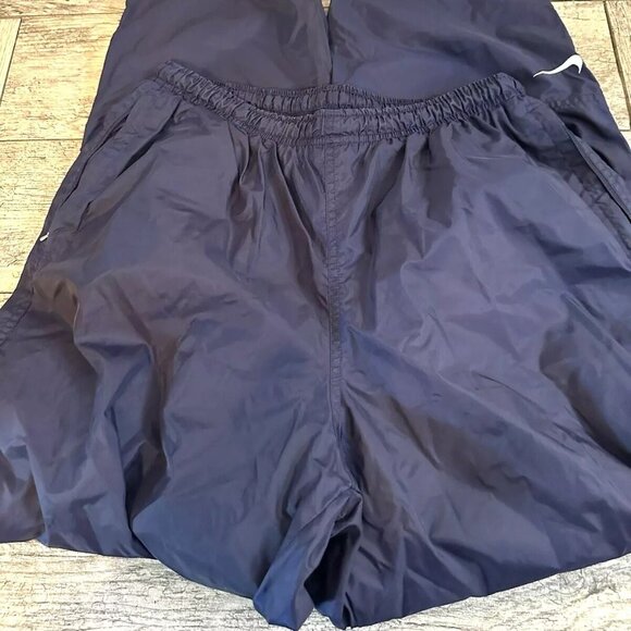 Nike Windbreaker Track Pants Ski Snow Navy Blue Size L RN 56323 Womens CLEAN - Picture 1 of 7